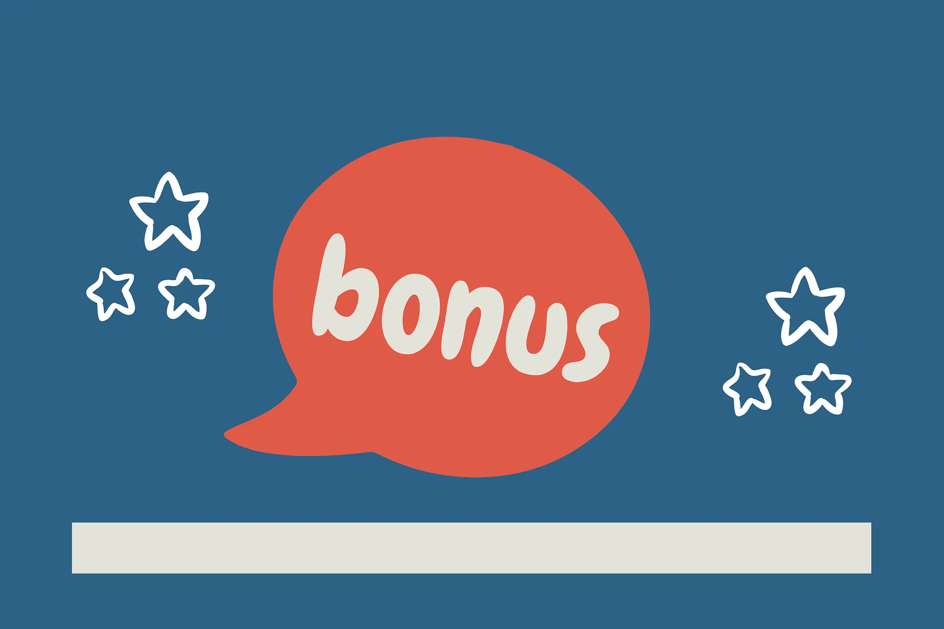 Bonus speech bubble surrounded by stars