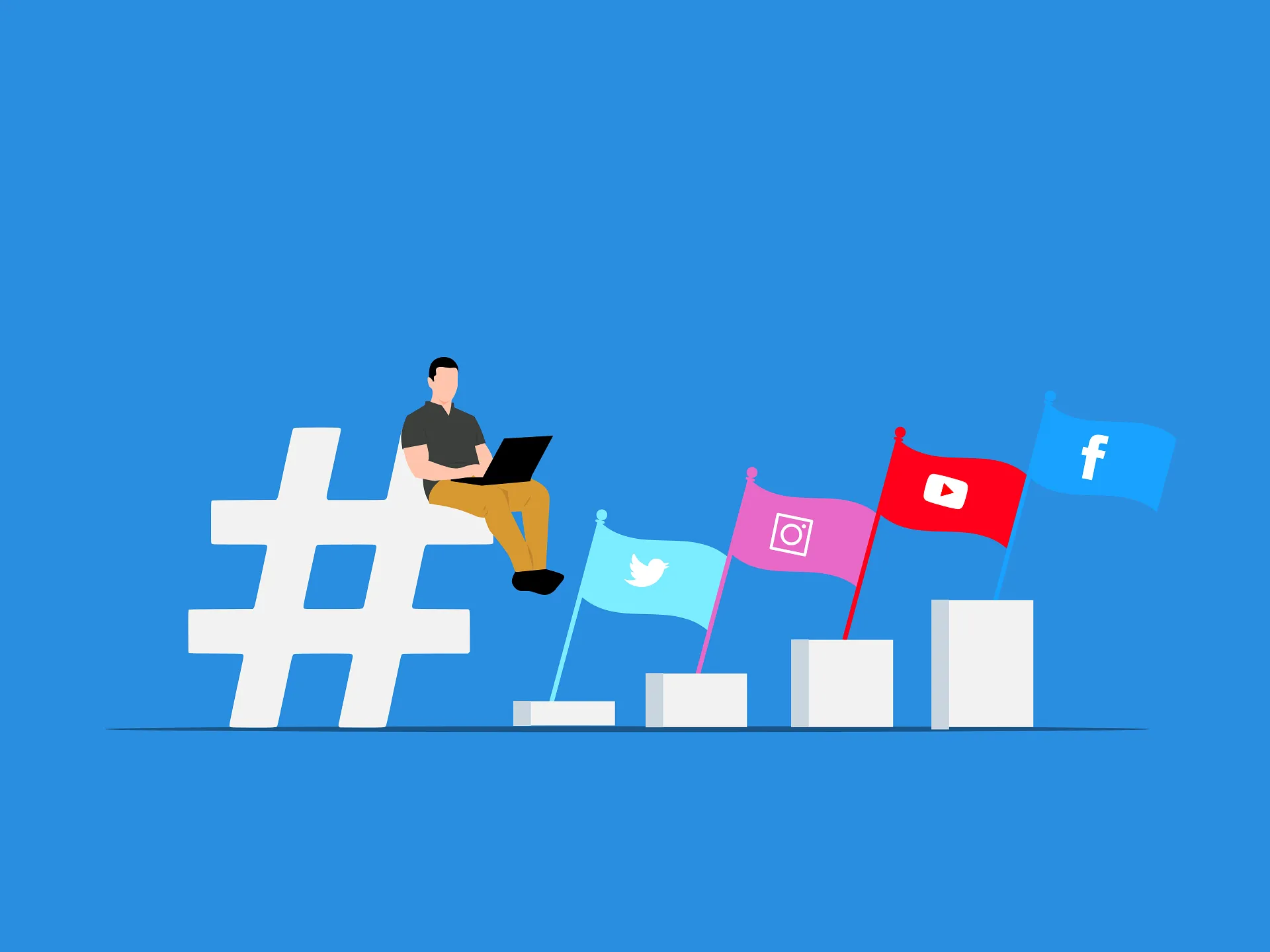 Person sharing links across social media platforms