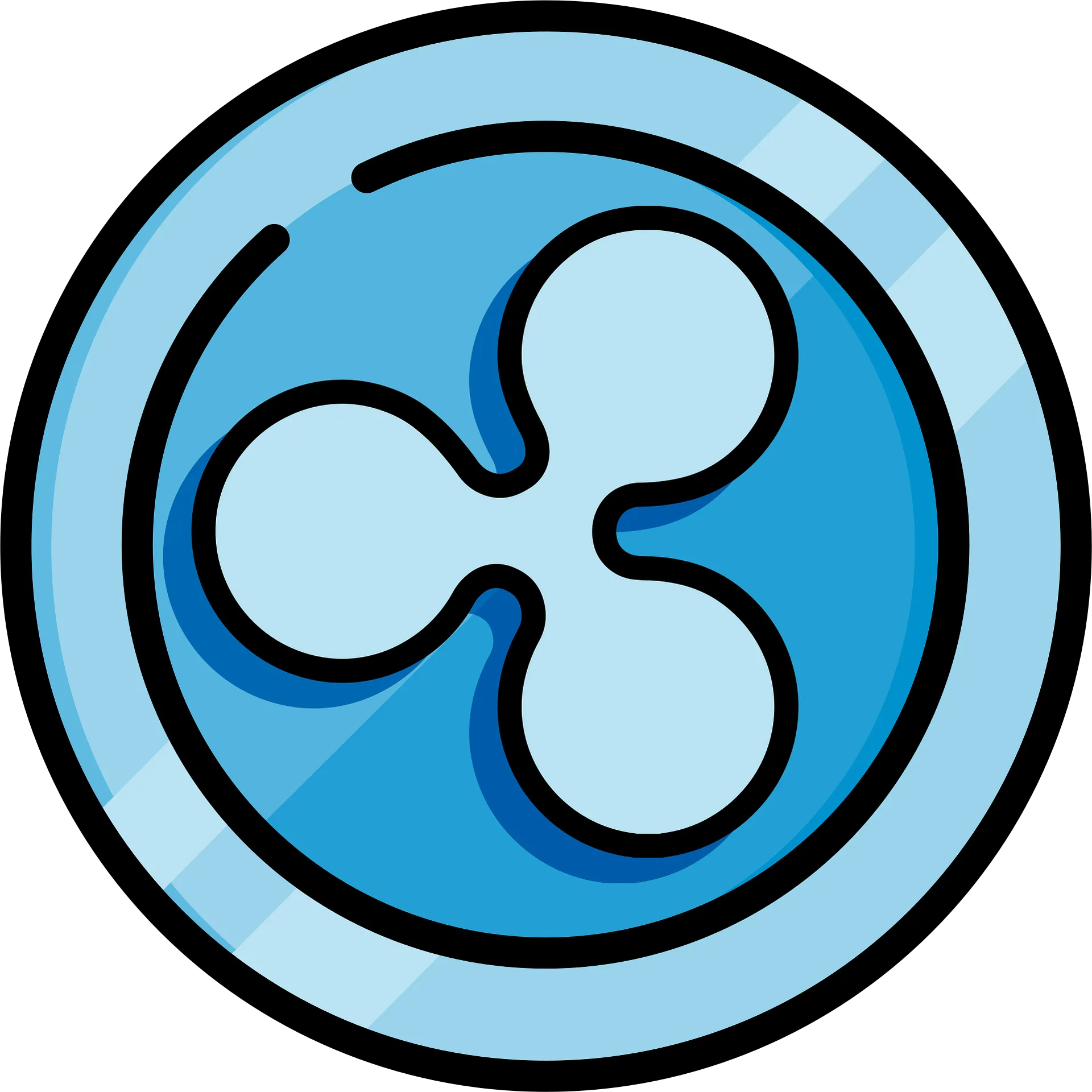 Blue XRP coin icon